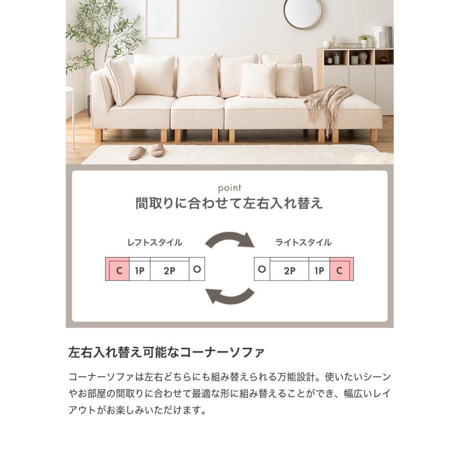 2人掛けソファ ソファー フロア ロー ユニット ファブリック 2P 二人用