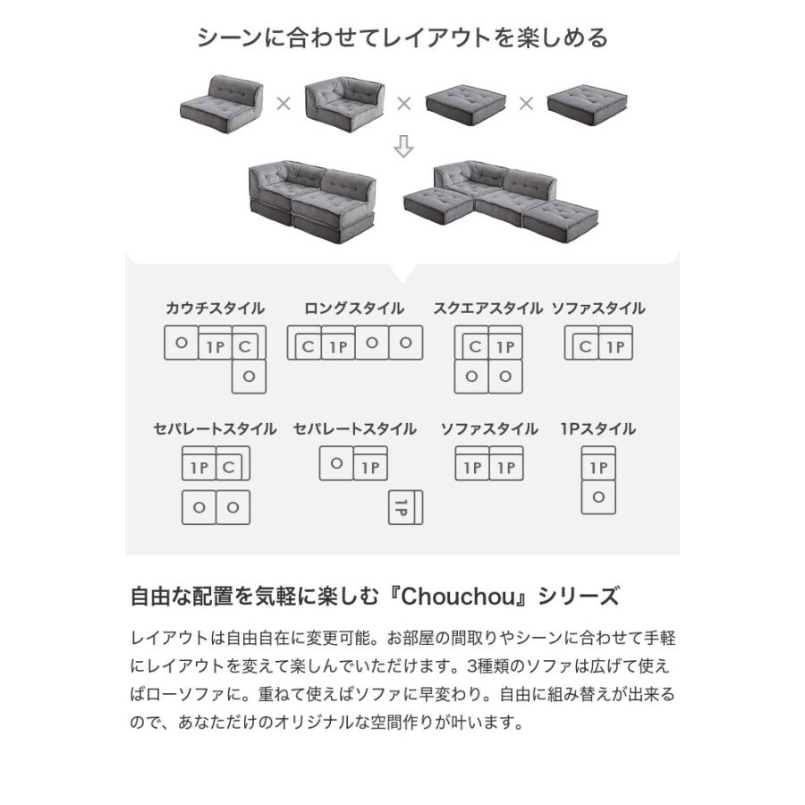 クッション 1人掛け オットマン ソファ フロア ロー コーデュロイ コンパクト 低め 1P 一人用 単品ュ 組み合わせ 完成品 リビング ダイニング ごろ寝 幅76_6