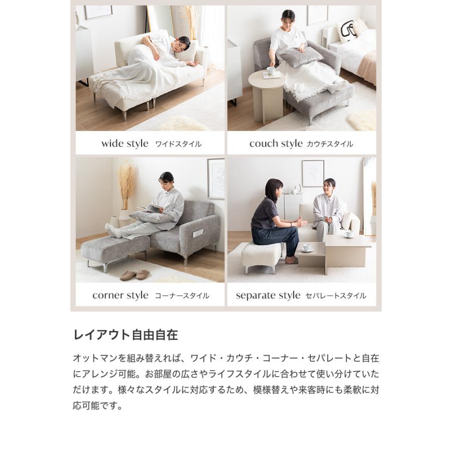 ソファ 2人掛けソファ ローソファ 2点セット カウチ コーナー