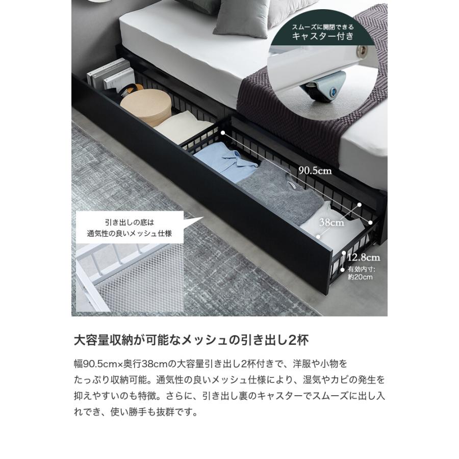 フレームのみ 】セミダブルベッド ベッド セミダブル サイズ パイプ