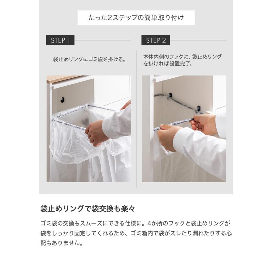 ゴミ箱 分別 2連 収納付き ダストボックス ごみ 縦型 ふた付 フタ 蓋
