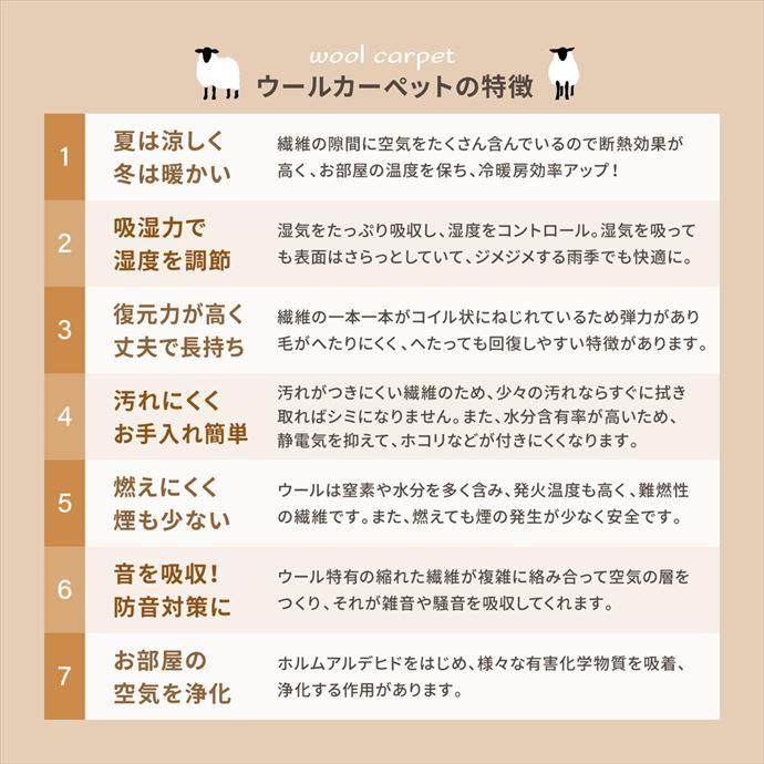ラグ 江戸間4.5帖 畳 抗菌 防臭 防炎加工 ダニ 子供 キッズ 赤ちゃん ペット 汚れにくい お手入れ簡単 日本製 made in japan ループパイル オールシーズン_3
