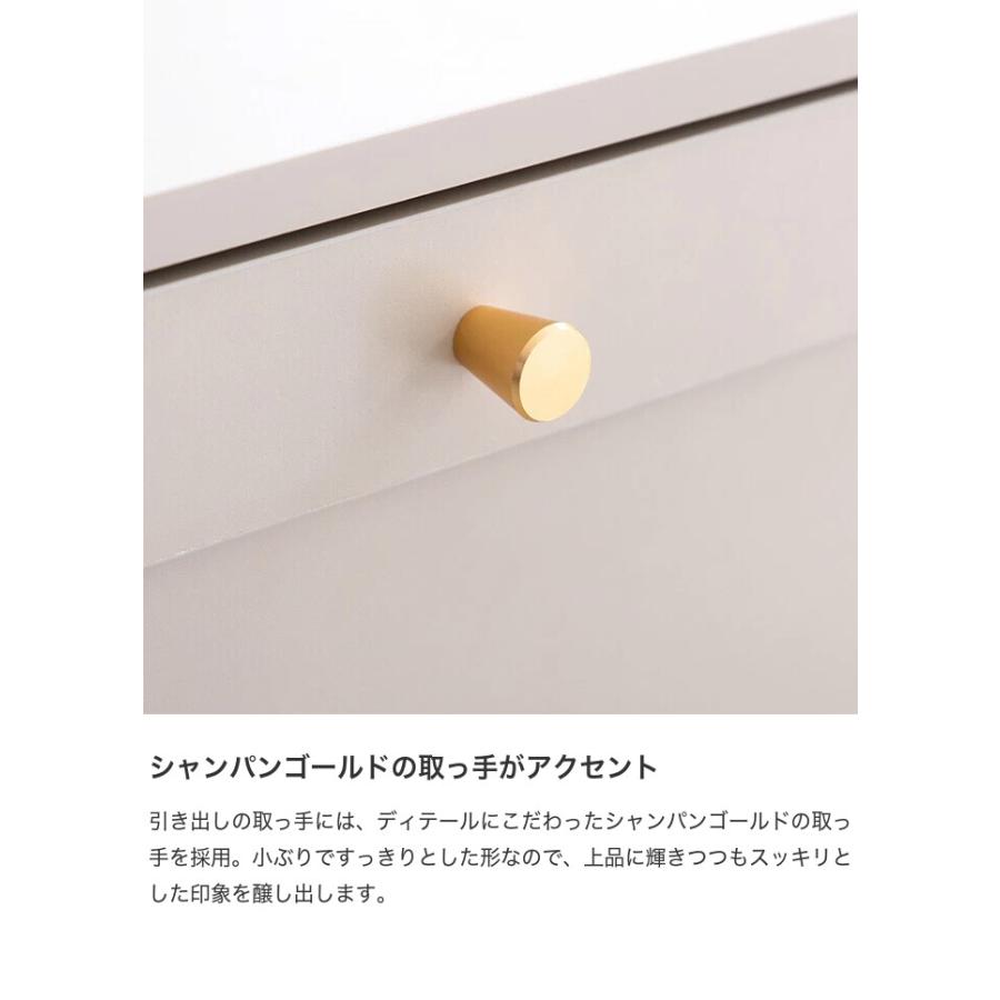 チェスト タンス ローチェスト 3段 白 引き出し かわいい 大容量 衣類収納 衣装 洋服箪笥 クローゼット 框デザイン かまち ワンルーム 一人暮らし 木製_7