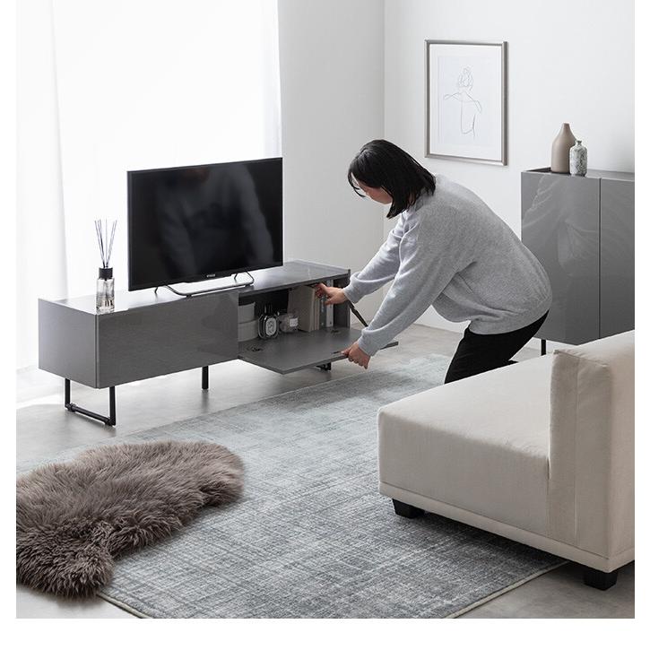 Anq アンク テレビ台 ローボード 扉収納 tv スリム 鏡面 石目調 Anq アンク テレビ台 ローボード 扉収納 tv スリム 鏡面 石目調