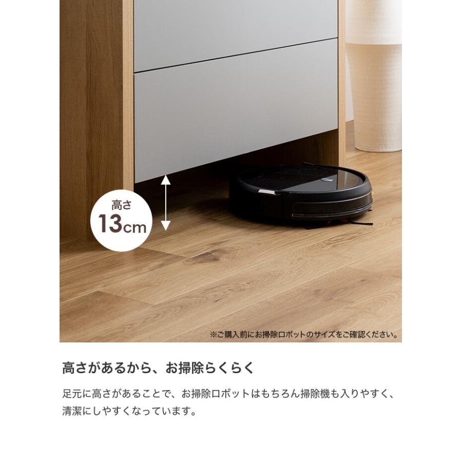チェスト 箪笥 タンス 収納家具 ラック 3段 多段 引き出し 大小 薄型 ロータイプ 洋服 衣装 衣類 スリム ミニ コンパクト 大容量 ウッドトップ 幅80_12