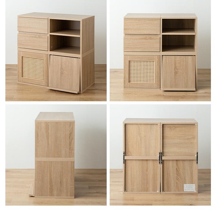 【新品】【4点セット】カラーボックス Amazon｜収納棚扉付きキューブボックス4個セット フタ付きカラー