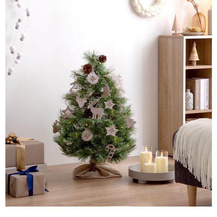 クリスマスツリー ツリー ヌードツリー もみの木 組み立て簡単 led