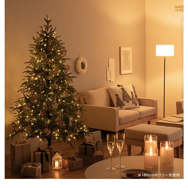 クリスマスツリー ツリー 120cm LEDライト付き ドイツトウヒ ヌード