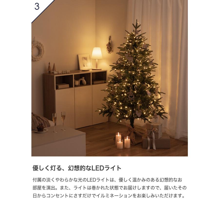 クリスマスツリー ツリー 120cm LEDライト付き ドイツトウヒ ヌード