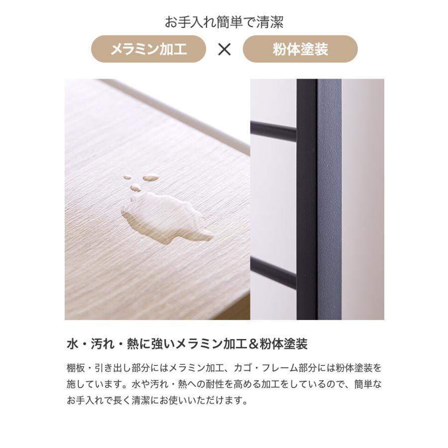 ランドリーバスケット ラック 収納 洗濯機 横 周り 隙間収納 脱衣所
