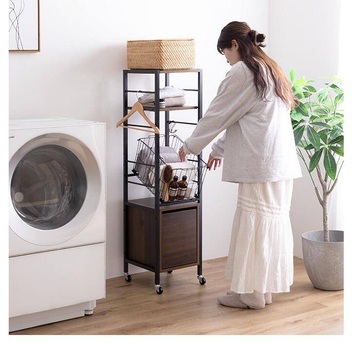 Sally サリ ランドリーバスケット ラック 収納 洗濯機 横 周り Sally サリ ランドリーバスケット ラック 収納 洗濯機 横 周り