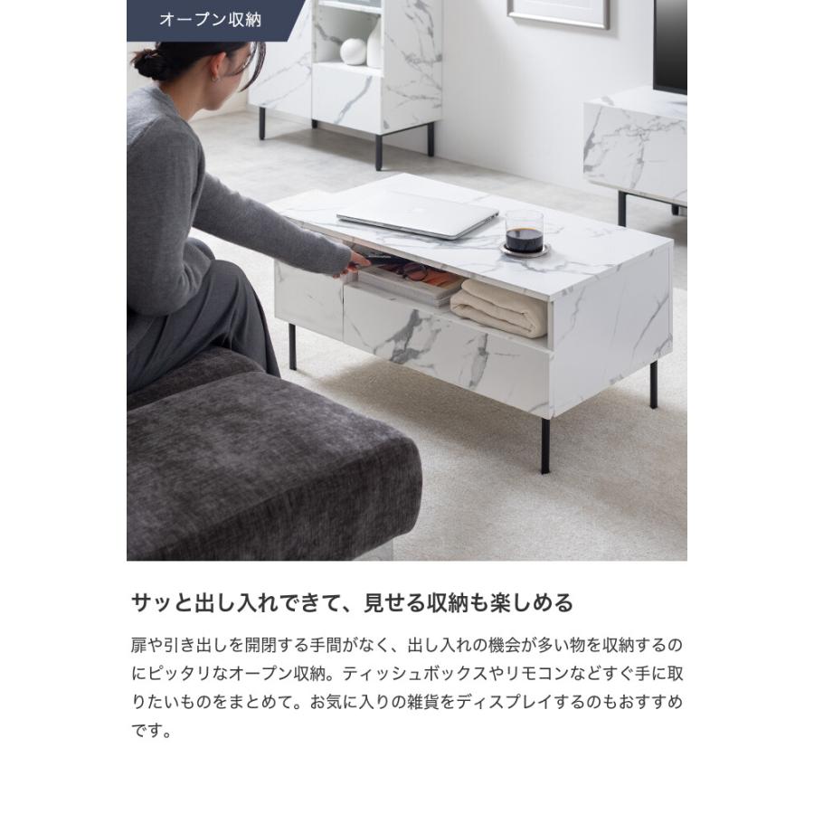 テーブル ローテーブル センターテーブル 机 大理石柄 コンパクト 省