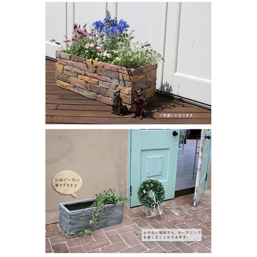 レンガ調プランター プランター 花壇 レンガ調 オシャレ ガーデン 鉢植え Terre Gris G 家具350 通販 Yahoo ショッピング