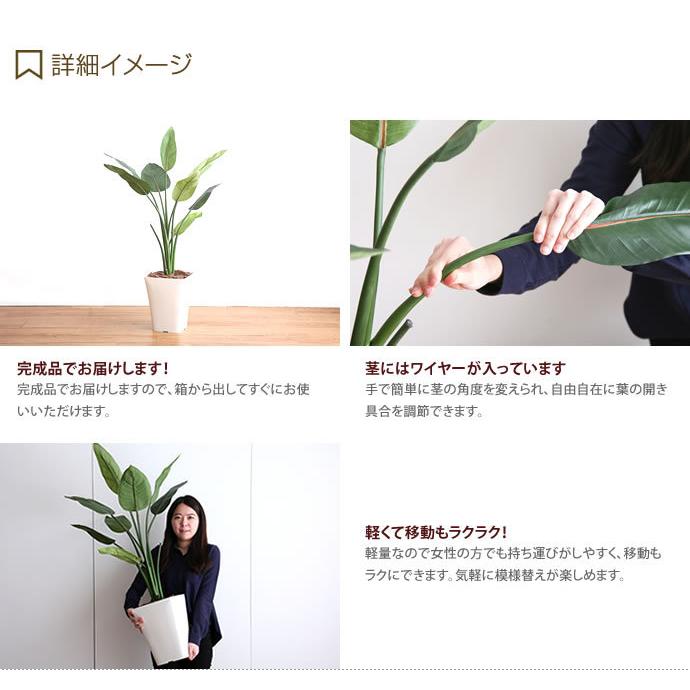 人工観葉植物 フェイクグリーン 高さ1.1m 人工植物 光触媒 インテリアグリーン 造花 インテリア おしゃれ ストレチア 消臭 抗菌 V-CAT グリーン_5