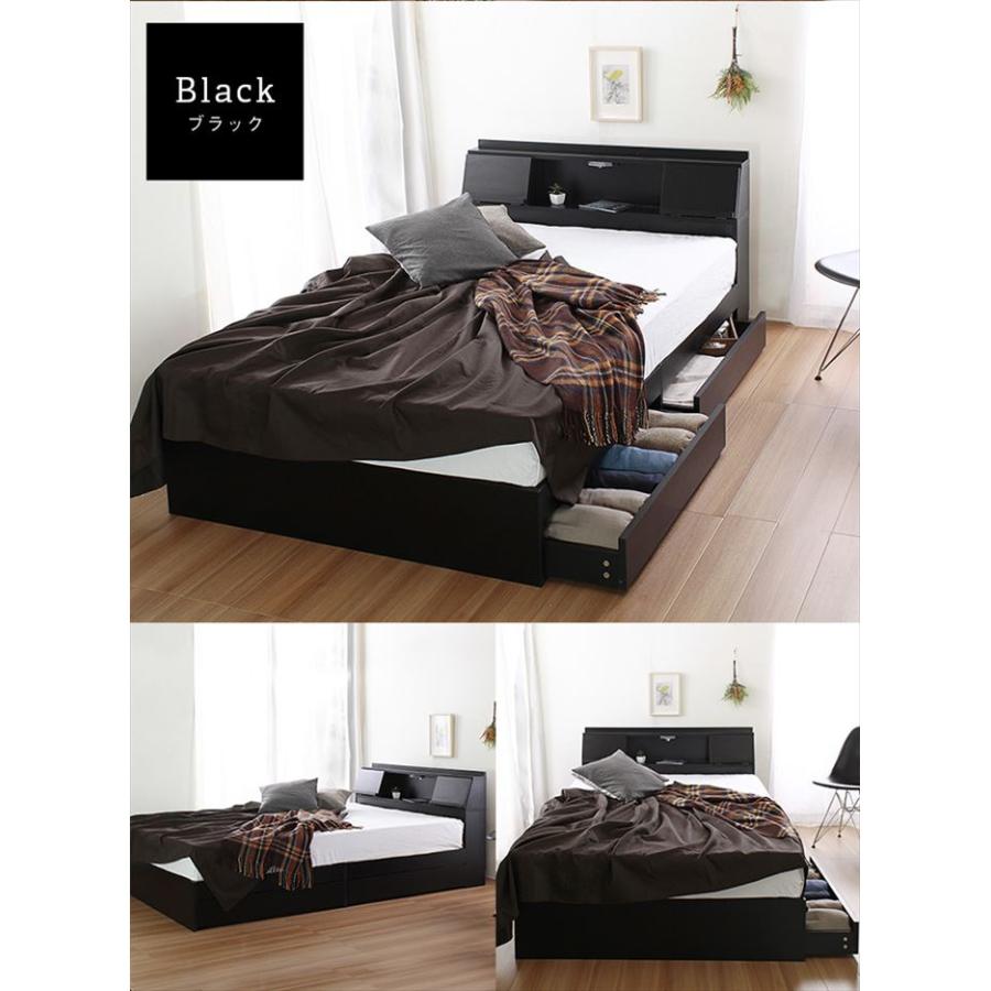 ベッド セミダブルベッド ベッドフレーム 収納付きベッド USB付き