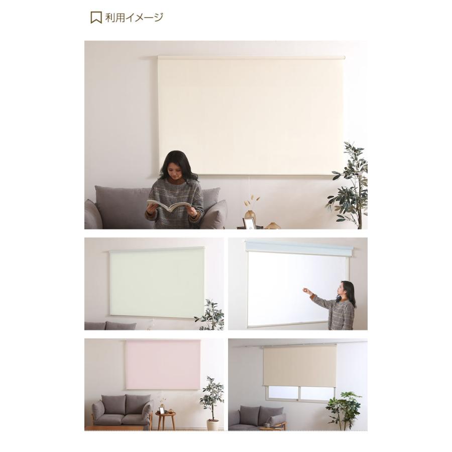 170cm×220cm ロールスクリーン ロールカーテン 防炎 遮光2級 幅170cm