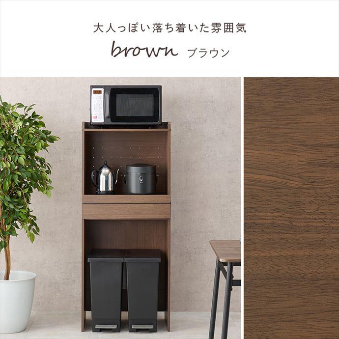 【新品】ゴミ箱上　ラック レンジ台 ダストボックス収納 キッチンラック ブラウン キッチンラック ゴミ箱上 レンジ台 レンジラック キッチンボード