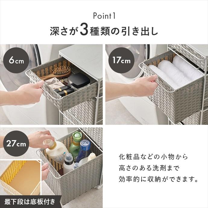 ランドリーチェスト 隙間収納 ラック ワゴン ランドリーバスケット