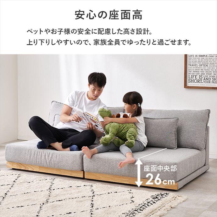ソファ 3人掛けソファ フロアソファ ローソファ 3人掛け 3P 三人掛け