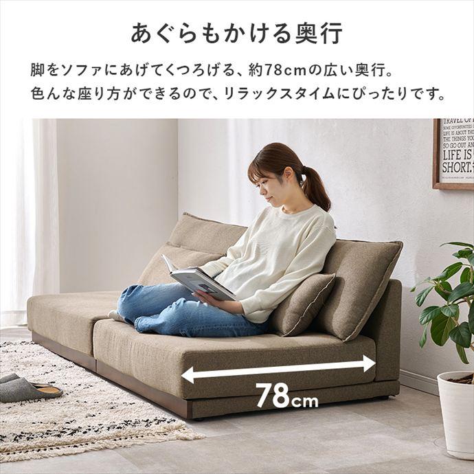 ソファ 3人掛けソファ フロアソファ ローソファ 3人掛け 3P 三人掛け