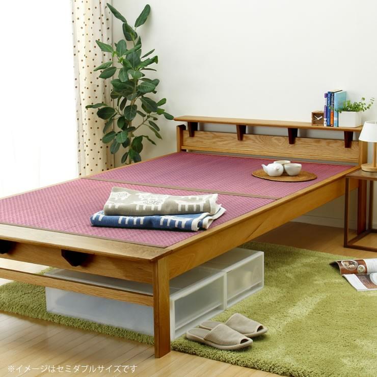オーク無垢材を使用した 木製畳ベッド ダブルベッド : 家具の里 - 通販