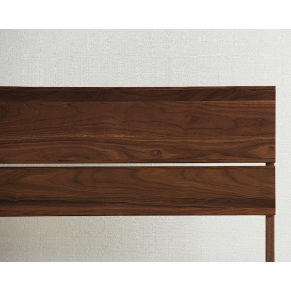 ウォールナット無垢材を使用した 木製すのこベッド セミダブルサイズ