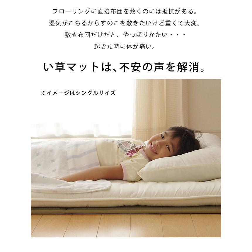 イケヒコ 純国産い草使用 三つ折りい草マットレス シングル（100×210cm 