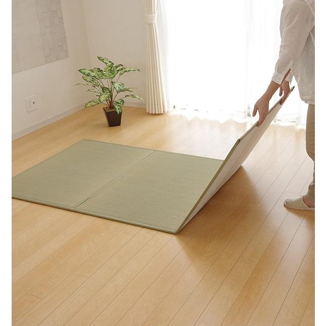 イケヒコ い草 マット セミダブル 120×210cm 三つ折りマットレス 
