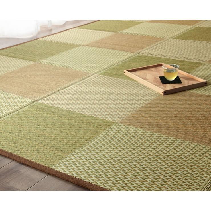 い草 ラグ 江戸間6畳 261&times;352cm カジュアルなデザイン ※代引き不可 涼しい カーペット マット 和モダン