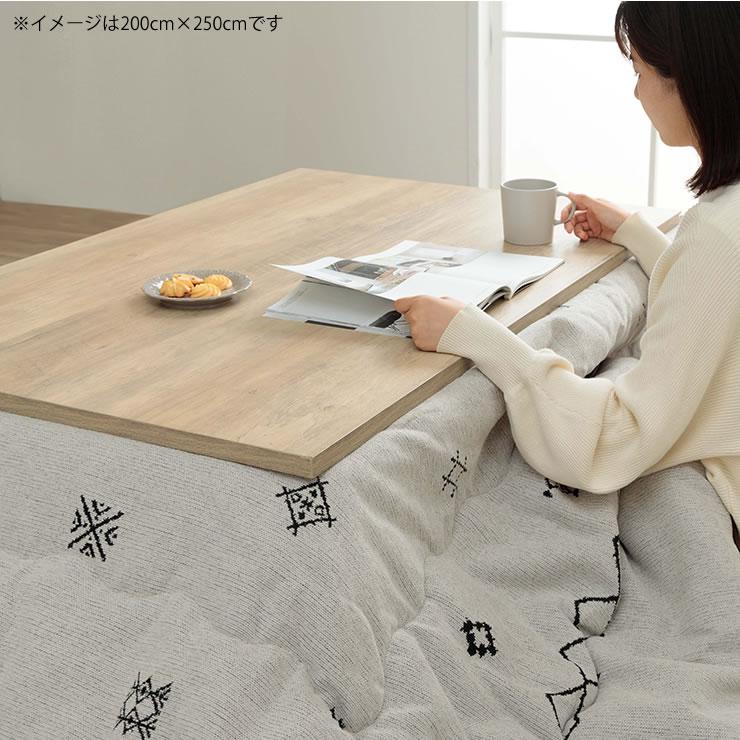 こたつ布団 薄掛け単品 200cm×300cm 「長方形135〜150cm」用 ※代引き不可の画像