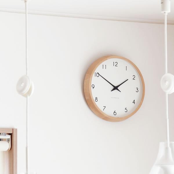 美品　レムノス　カンパーニュ　ナチュラル LEMNOS（レムノス） Campagne（カンパーニュ） 掛時計 電波時計