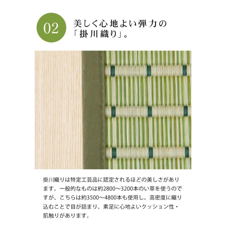 い草 花ござ 江戸間3畳 174×261cm 選べる20柄「夢路」 涼しい おしゃれ