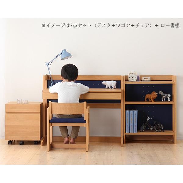 MUCMOC（ムックモック） 木の学習机 2点セット（デスク+ワゴン）94cm幅
