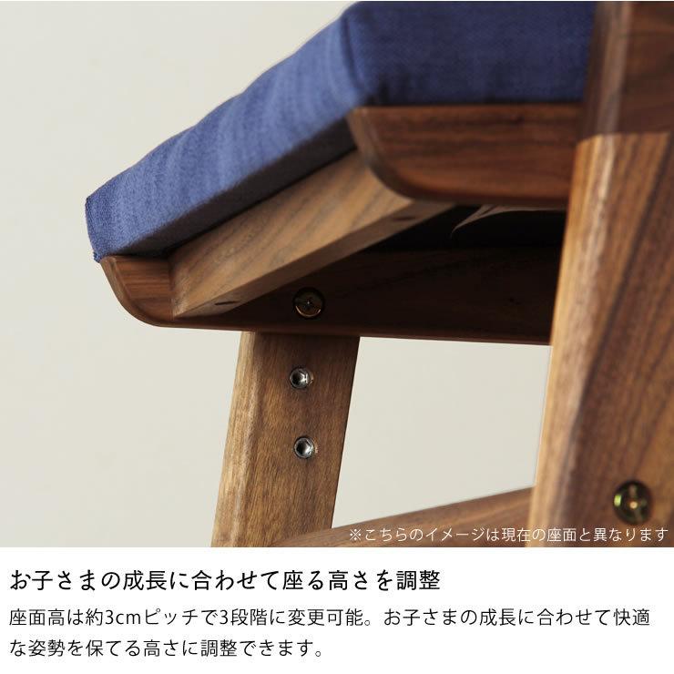 【杉工場】【スピカ】　すっきりシンプルデザインの　学習椅子・学習チェア（布座）　ブラウン（ウォールナット）　※代引き不可_7