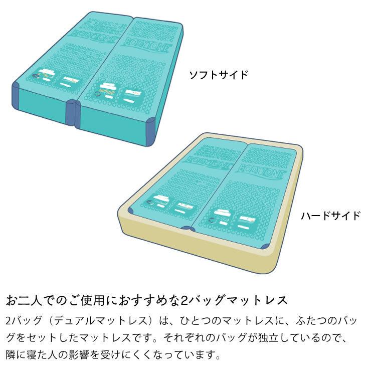 モーニングフラワー6（レザー） ハードサイド キングサイズ（2バッグ） BODYTONEZENMATTRESS ※代引き不可 ※キャンセル