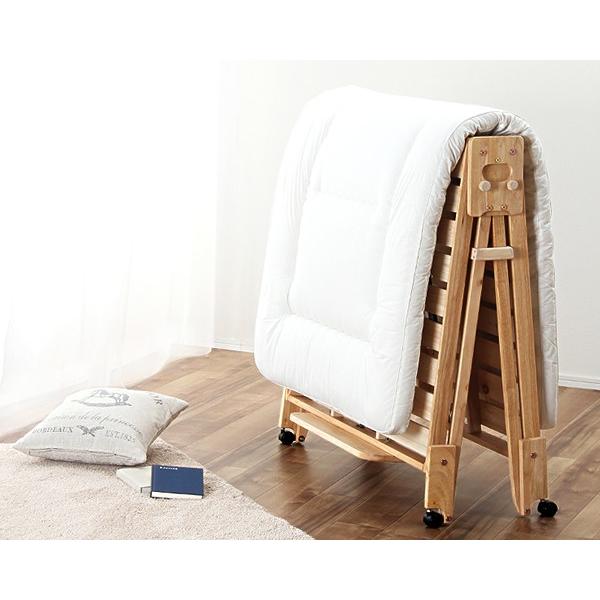 折りたたみ式 すのこ ベッド ナチュラル シングル・ロー 折りたたみベッド 軽くてスムーズ シングルベッド ロータイプ : 家具の