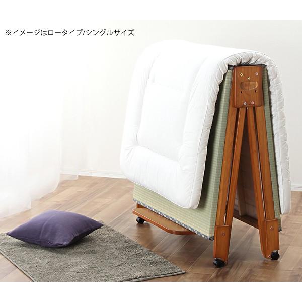 折りたたみベッド 軽くてスムーズ ワイドシングル ロータイプ : 家具の