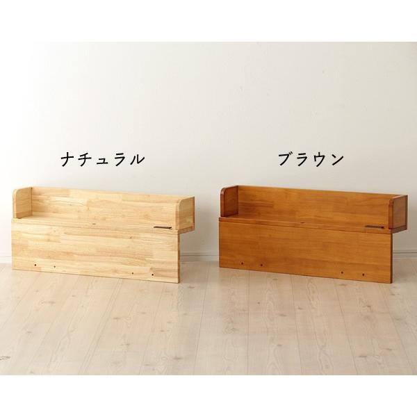 天然木で作られた 折りたたみベッド専用棚 （シングル、ワイドシングル