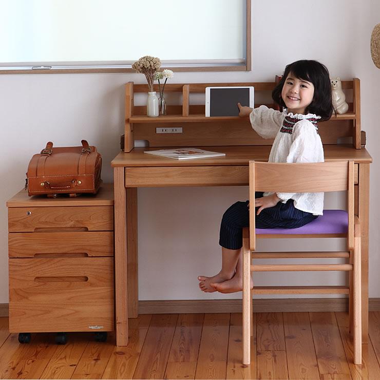 奥行きサイズを拡張できる 学習机 ・ 学習デスク 3点セット 100cm幅