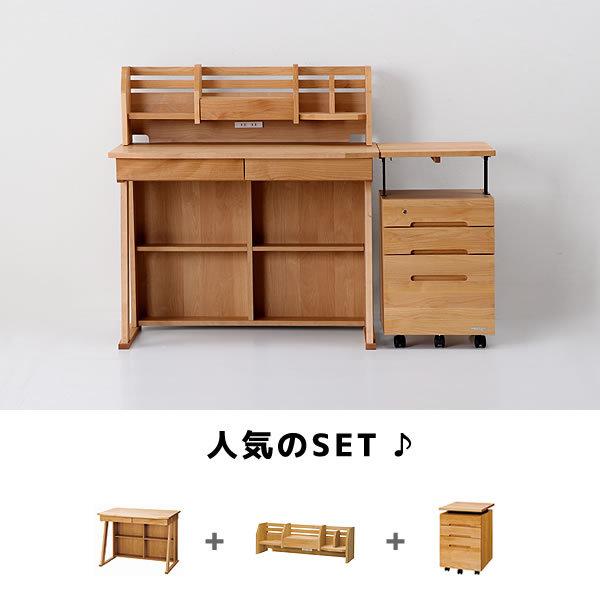 すっきりデザインの 学習机・学習デスク 3点セット 100cm幅 すっきりデザインの 学習机・学習デスク 3点セット 100cm幅