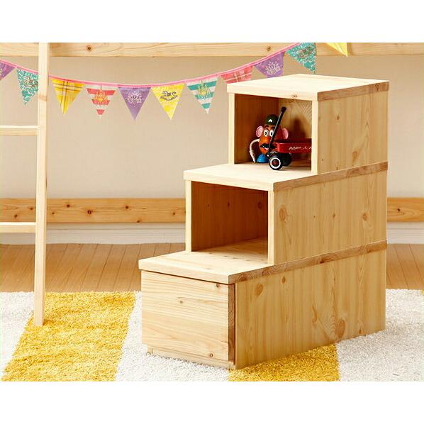 子供部屋にぴったり ひのきの階段チェスト 3段 A3 0131 家具の里 通販 Yahoo ショッピング