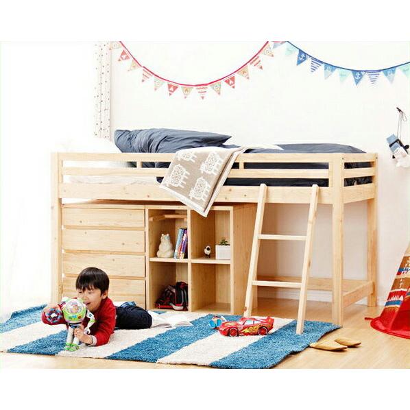 子供部屋にぴったり お部屋を有効活用出来る 万能システム ロフトベッド 4点セット A3 0132 家具の里 通販 Yahoo ショッピング