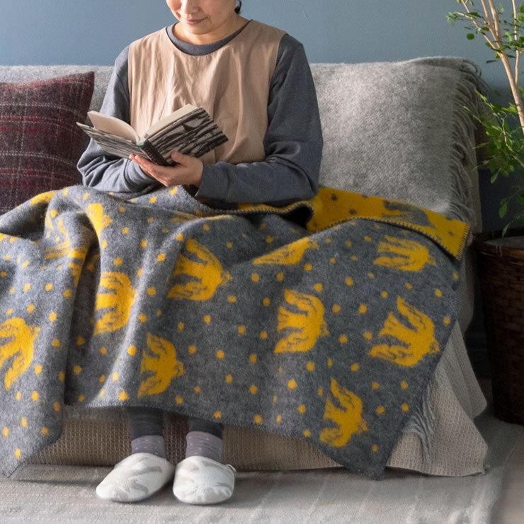 Klippan クリッパン　ブランケット　フクロウ柄　ミナペルホネン Klippan クリッパン ブランケット フクロウ柄 ミナペルホネン 【公式通販】