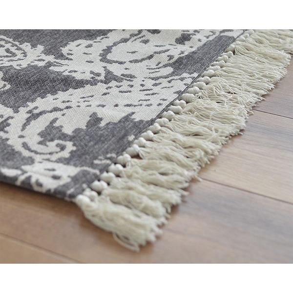 BRID（ブリッド） ペイズリーフリンジラグ 50×70cm : 家具の里 - 通販