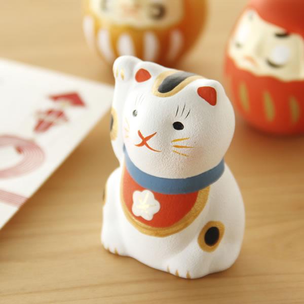 中川政七商店 福招き猫みくじ（1個） 置き物 縁起物 陶器 プチギフト