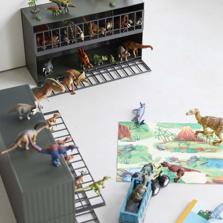 山崎実業 山崎実業（ヤマザキジツギョウ） 恐竜＆アニマル収納ケージ