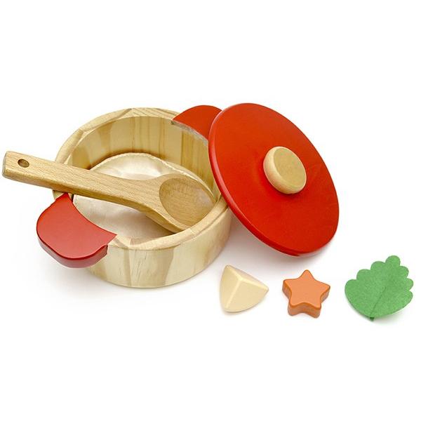 ウッディプッディ はじめてのおままごとグツグツ煮込みセット(旧)と