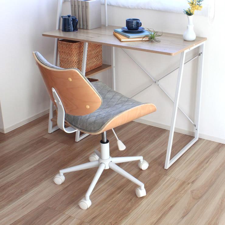 タマリビング 昇降式キルティング デスクチェア PCチェア ホワイト