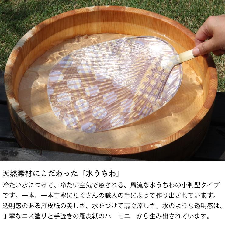 カミノシゴト（家田紙工） HIROCOLEDGE&Co.シリーズ 水うちわ 小判型