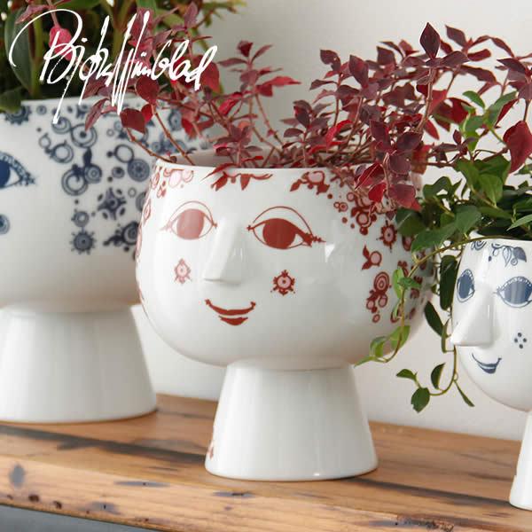 ビヨン・ヴィンブラッド　フラワーポット　レッド BJORN WIINBLAD（ビヨン・ヴィンブラッド） フラワーポット 14cm